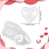 Jangostor 20 Packs Clear Heart Ornaments Balls for DIY Valentine Decorations, 6.5CM Plastic Fillable Baubles