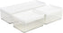 Martha Stewart Clear Plastic Stackable Storage Boxes - Grady with White Plastic Lids, Set of 3