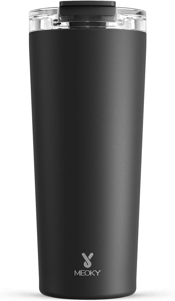 Meoky 24 oz Travel Coffee Mug with Leak-proof Lid, Stainless Steel Insulated