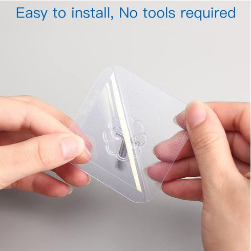 Heavy Duty Adhesive Wall Hooks for Hanging, 20 Pack, No Damage Picture Frame Hangers for Home Office