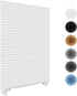 Pleated Window Shades, Temporary Cordless Light Filtering Blinds, Room Darkening Shades for Office, 24 x 59 Inch