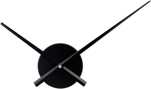 Timelike Large DIY 3D Wall Art Clock Hands Decor with Quartz Clock Mechanism Accessories (Black)