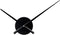 Timelike Large DIY 3D Wall Art Clock Hands Decor with Quartz Clock Mechanism Accessories (Black)