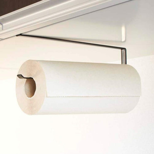Yamazaki 7116 Under Cabinet Kitchen Paper Holder, Black, Approx. W 0.6 x D 10.2 x H 3.7 inches