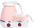 Travel Kettle Electric Small Foldable Portable Kettle, Silicone Collapsible Heating Water Boiler Tea Pot for Camping,
