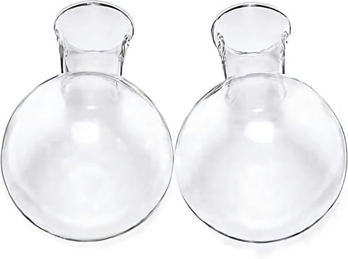 Kingbuy Bulb Glass Vase with Side-Hole (Hole to Hole Opening Dia.: 1.18