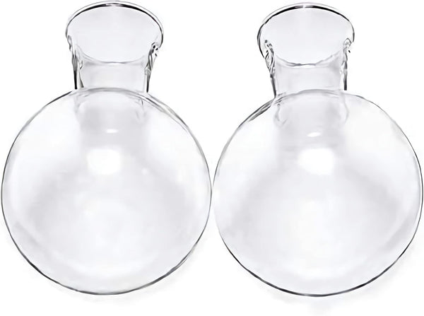 Kingbuy Bulb Glass Vase with Side-Hole (Hole to Hole Opening Dia.: 1.18