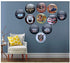Metal Tin Sign Round Trigger Zone Pool Tropical Beach Retro Wall Decoration for Restaurant Bar Home Cave, Diameter: 30cm