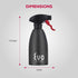 Evo Oil Sprayer 18/8 Stainless Steel Non-Aerosol for Olive, Cooking Oils, Vinegars, Black, 16-Ounce Capacity