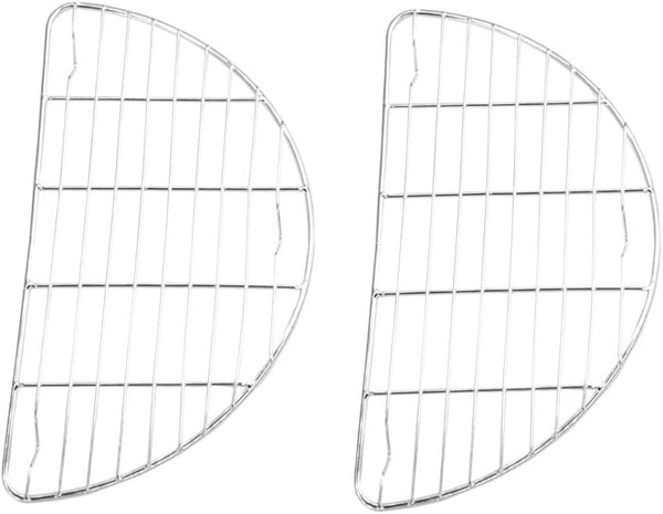 Small Half Round Cooling Rack 2 Pack, 7.9 x 4.1 inches, Stainless Steel