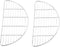 Small Half Round Cooling Rack 2 Pack, 7.9 x 4.1 inches, Stainless Steel