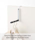 Yamazaki Over The Door Hooks, Alloy Steel, Folding Hanging Coat Rack, Black 7162