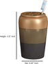 nu steel CA322-4 Toothbrush Holder - Organizer Stand for Bathroom Vanity, Metal with Three Finish, Copper 3 Tone