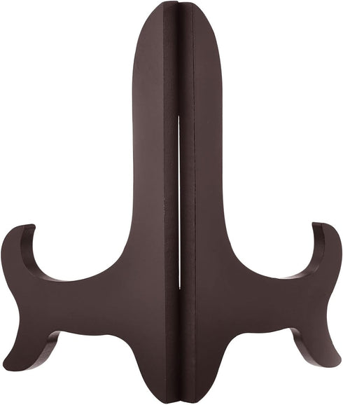 uxcell 2pcs 8" Wooden Easel Plate Holders, Folding Display Stand Brown for Picture Frames