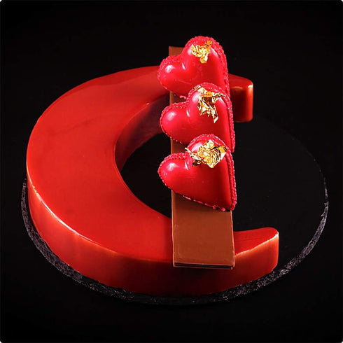 3D Moon Shape Silicone Cake Mold, Crescent Moonlight Sonata Mousse Cake Pan for Baking