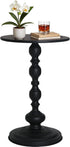 OIKASSU Metal Small Round End Table,Vintage Bedside Drink Table Nightstand for Small Spaces,Modern Accent Pedestal