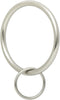 Ivilon Drapery Eyelet Curtain Rings, 2" Ring Loop for Hook Pins, Set of 14, Brushed Nickel