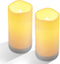 NURADA Large Outdoor Solar Powered Candles - Flameless Pillar Waterproof Rechargeable Candle