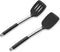 E-far Silicone Spatula Set of 2, Solid & Slotted Turner for Nonstick Cookware, Heat Resistant
