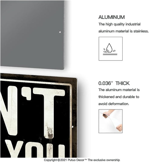 Putuo Decor Game Room Funny Wall Decor - Aluminum Metal Sign for Man Cave, Bedroom, Teen Room, 12x8 Inches
