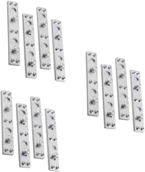 Holibanna 12 Pcs Bed Replacement Connectors, Hinge Hardware for Furniture Repair, Bed Rail Hanger Accessories