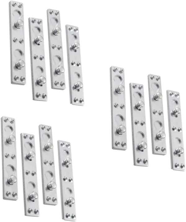 Holibanna 12 Pcs Bed Replacement Connectors, Hinge Hardware for Furniture Repair, Bed Rail Hanger Accessories