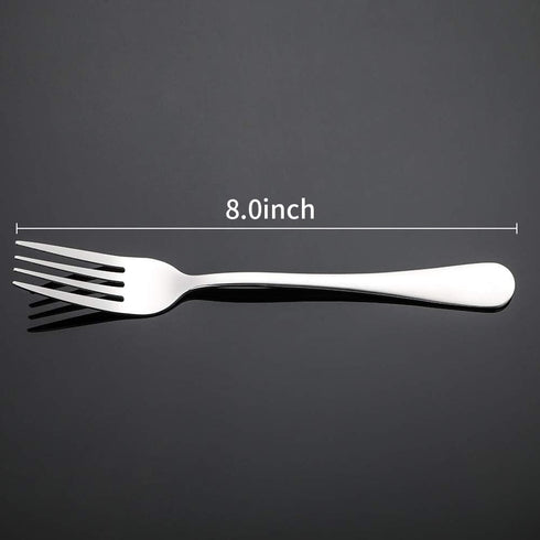 Briout Forks Silverware, Set of 24 Dinner Forks, 8 Inches Premium Food Grade Stainless Steel Forks for Home Kitchen Party Restaurant, Mirror Polished Dishwasher Safe by BRIOUT