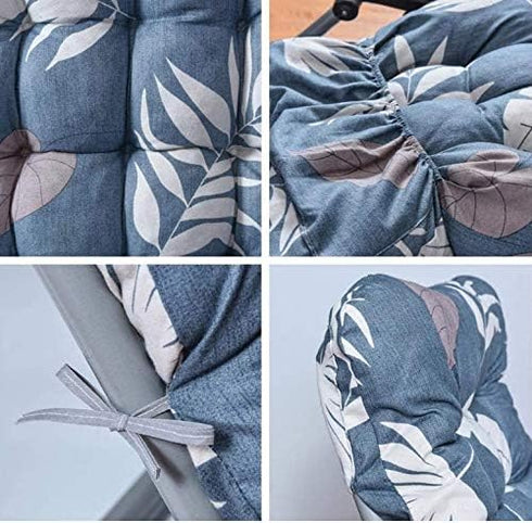 Moonase 67 Inch Patio Lounge Chair Cushion, Indoor/Outdoor Floral Printed Lounger Cushions with Ties and Top Cover