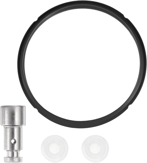 uxcell Pressure Cooker Float Valve Kit, 1 Set Black Steam Sealing Rings Silicone Gasket for 5/6QT Pressure Cooker