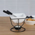 YARNOW Ceramic Butter Warmer Fondue Pot with Tealight Candle, Chocolate Melt Pot for Cheese and Chocolate