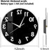 The Geeky Days Reverse Wall Clock - 12 inch Unusual Numbers Backwards Modern Decorative Clock for Your Wall