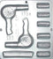 Hairdresser Set Blow Dryer Chocolate Candy Mold 1203