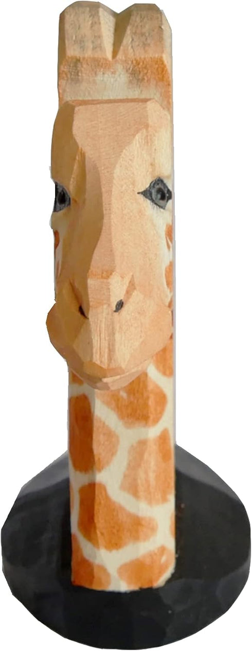 Red Dollar Handmade Wood Carved Animal Eyeglass Holder, Cute Giraffe Sunglasses Display Stand for Home Office Decor