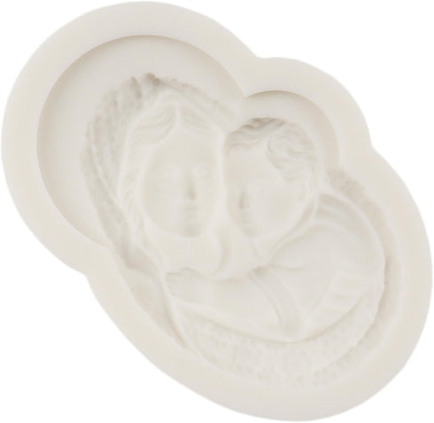 Virgin Mary Silicone Mold, Mother and Baby Fondant Molds for Cake Decoration, Cupcake Topper, Sugar Craft