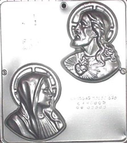 Sacred Heart Jesus and Mary Chocolate Candy Mold, Religious, 401