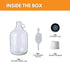 FastRack 1 gal Jug with Twin Bubble Airlock, Polyseal Lid, #6.5 Drilled Stopper