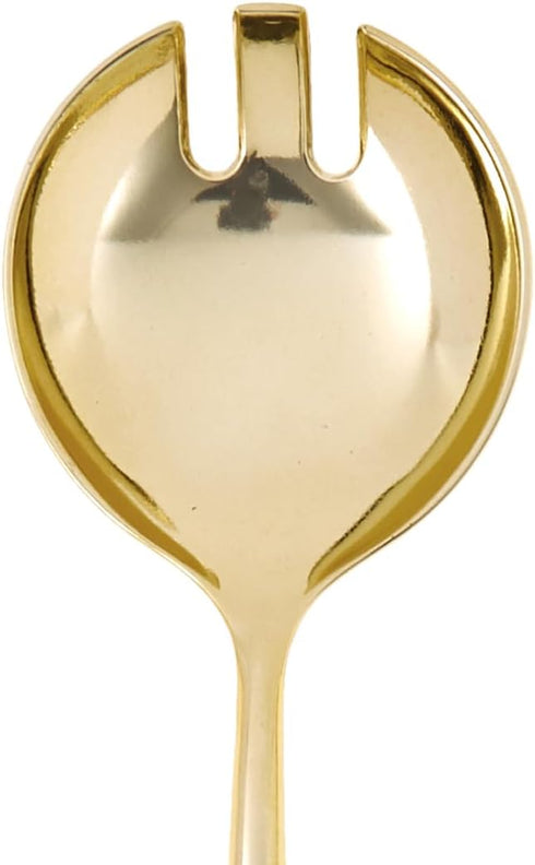 Dazzling Gold Novelty Serving Spoon & Spork, 4 Count Plastic Serveware for Parties