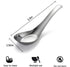 Set of 6 Stainless Steel Soup Spoons, Mirror Polished Chinese Dinner Spoons for Bouillon, Dessert, and Cereal