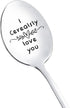 I Cerealsly Love You Gift Spoons for Husband Wife, Christmas Birthday Gifts for Cereal Lover