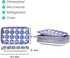 Selamica Ceramic 8 Inch Rectangular Salad Plates, Set of 6, Microwave/Oven/Dishwasher Safe Dinner Plates in Vintage Blue