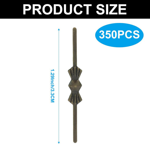 Murtenze 350Pcs (33mm Chandelier Connectors Clips Pins - Chandelier Replacements for Fastening Crystals Parts Bronze)