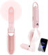 Pink Handheld Fan, Portable Bullet Shape 3000mAh USB Rechargeable 6 IN 1 Personal Fan for Travel