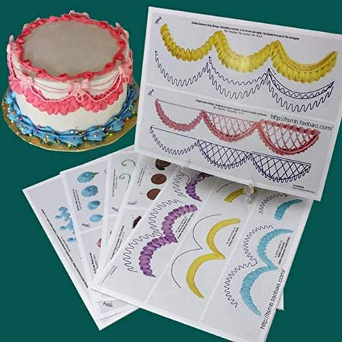 23 Sheets/Set Cake Decorating Practice Board for Cream Decorating Drawings