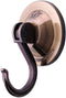 Powerful Wreath Hangers for Window or Glass Door, 4-Pack Suction Cup Hooks, Antique Gold