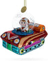 Astronaut in Space Vehicle - Blown Glass Christmas Ornament