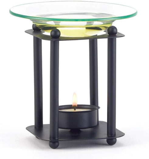 Gifts & Decor Zingz & Thingz Art Deco Collection Structural Metal Oil Warmer - 3.875x3.875x4.5