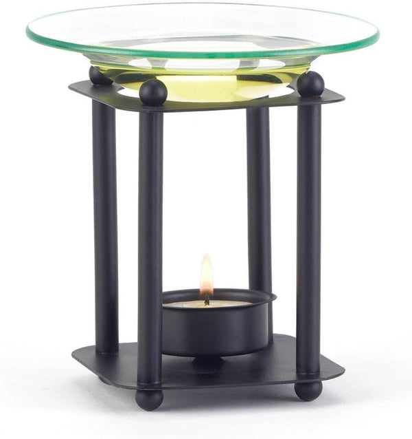 Gifts & Decor Zingz & Thingz Art Deco Collection Structural Metal Oil Warmer - 3.875x3.875x4.5