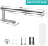 MGahyi Paper Towel Holder Wall Mount, Self Adhesive Or Drilling Under Cabinet Kitchen, 13.2 inch Stainless Steel Paper Towel Roll Rack, Towel Roll Hanger for Bathroom (Silver, 2*Rectangle)