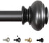 H.VERSAILTEX Adjustable Window Curtain Rods, 28 to 48 Inches, 3/4 Inch Diameter, Pewter, Classic Finials