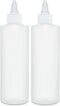 BRIGHTFROM 8 OZ Condiment Squeeze Bottles, 2 PACK Empty Squirt Bottle with Twist Top Cap, Leak Proof for Sauces, BPA